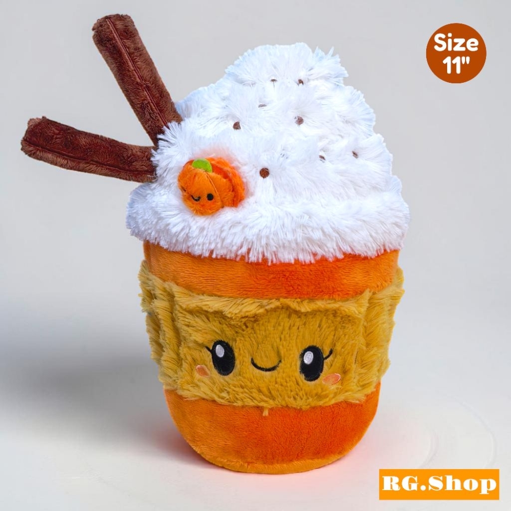 ✅พร้อม​ส่ง​✅​Squishable Comfort Food Pumpkin Spice Latte 11” Plush
