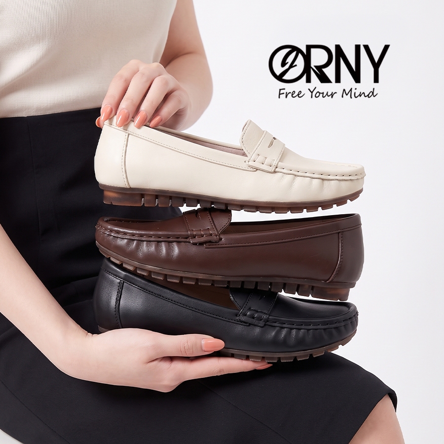 (เปลี่ยนไซส์ฟรี) 1240/OY1241/OY1240 ORNY(ออร์นี่) Penny Loafers รองเท้าโลฟเฟอร์ รองเท้าส้นแบน