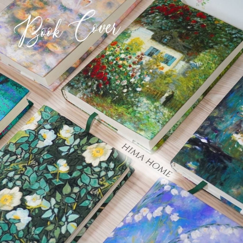 ปกผ้าใส่หนังสือ ปกหนังสือผ้า ลวดลายสีน้ำ มีมากกว่า20ลาย ขนาด A5 ,B6,การ์ตูน,a6