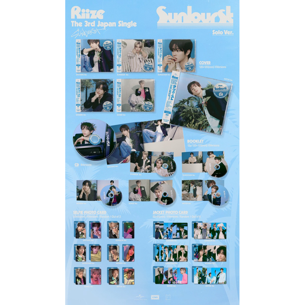 พร้อมส่ง อัลบั้ม เลือกปกได้ RIIZE 라이즈 The 3rd Japan Single Sunburst โชทาโร่ อึนซอก ซองชาน วอนบิน โซฮี แอนตัน