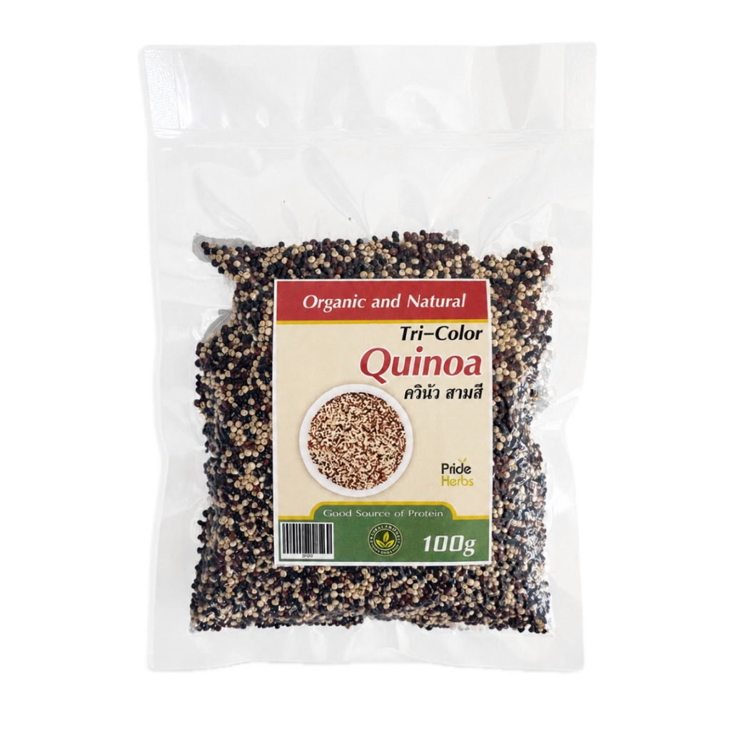 ควินัว 3 สี อุดมโปรตีนและไฟเบอร์ เคี้ยวกรุบ หุงร่วมข้าวได้ 100g | Tricolor Quinoa High Protein Fiber 100g