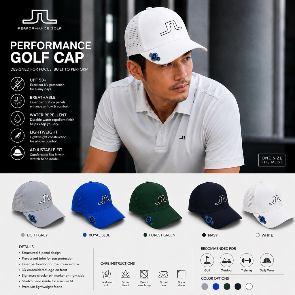 หมวกกอล์ฟ J LINDEBERG golf cap#90592 JL