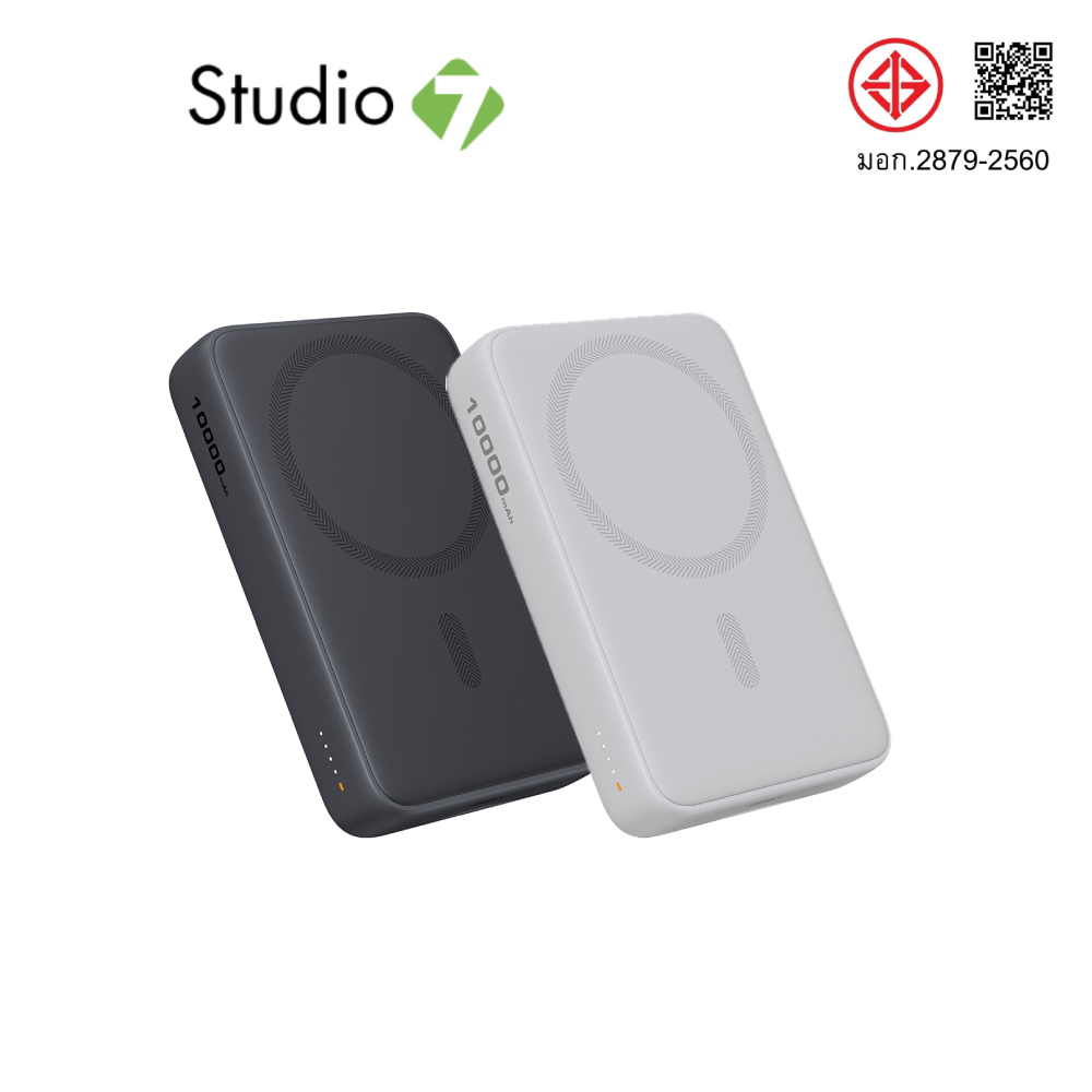 พาวเวอร์แบงค์ AUKEY 10000 mAh MagFusion Slim Magnetic PB-MS04 (CCC) by Studio7