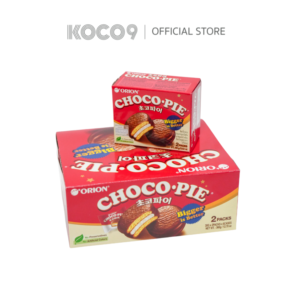 [กล่องใหญ่] Orion Choco Pie VN ขนมโอริออน ช็อกโกพาย 2P  [6กล่อง]