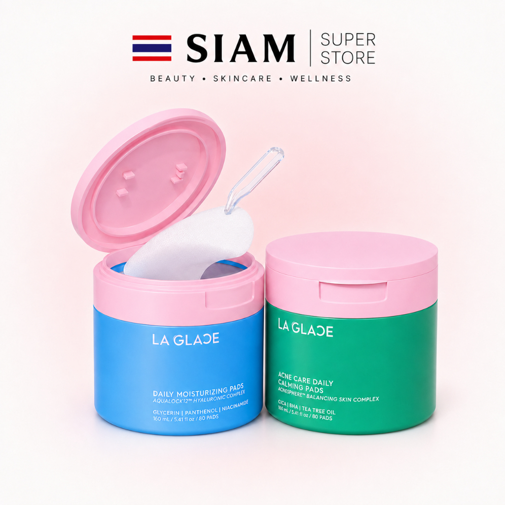 [พร้อมส่ง] LA GLACE DAILY TONER PADS โทนเนอร์แพดลากลาส Acne & Moist โทนเนอร์แพด ลากลาส โทนเนอร์