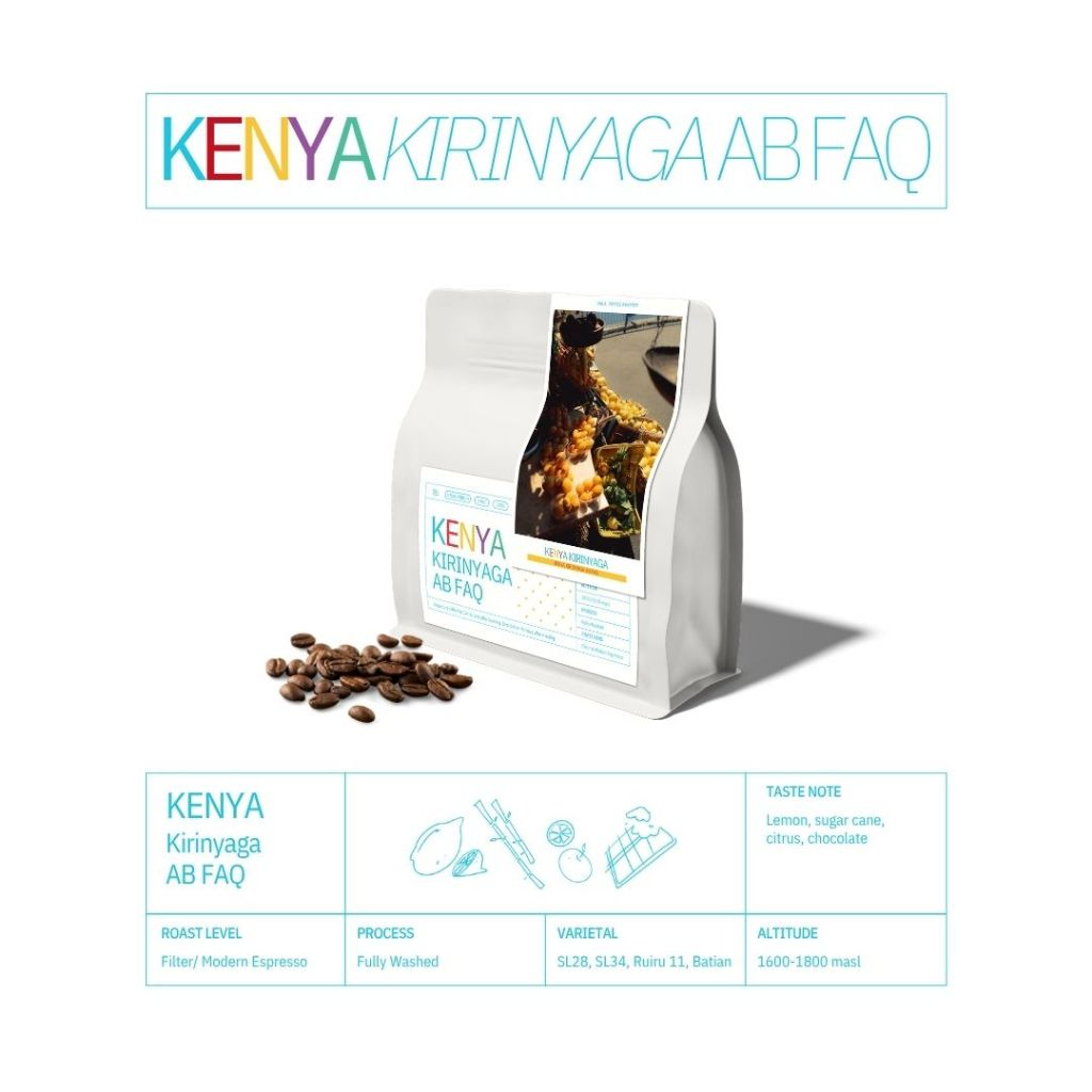 (New!) (100g) เมล็ด KENYA KIRINYAGA AB FAQ [Single Origin] Omni คั่วอ่อนถึงกลาง
