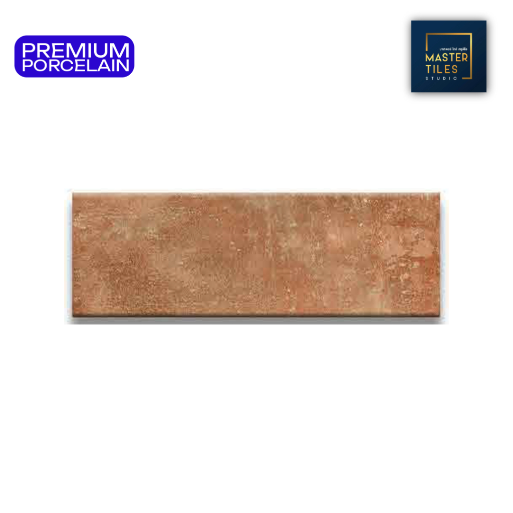 SUBWAY TILE กระเบื้องซับเวย์ 75x225 มม. RIABITA COTTO พอร์ซเลน ผิวด้าน สีอิฐวินเทจ | ขายแยกเป็นชิ้น