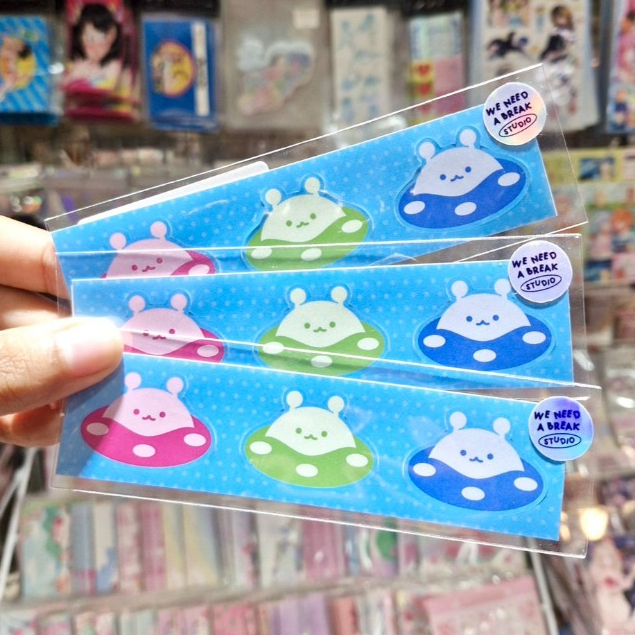 มีลายใหม่ด้วยนะ! Sticker สติกเกอร์รวมลายแก๊งเอเลียนและสัตว์น้อย น่ารักไม่ซ้ำใคร! [we need a break]