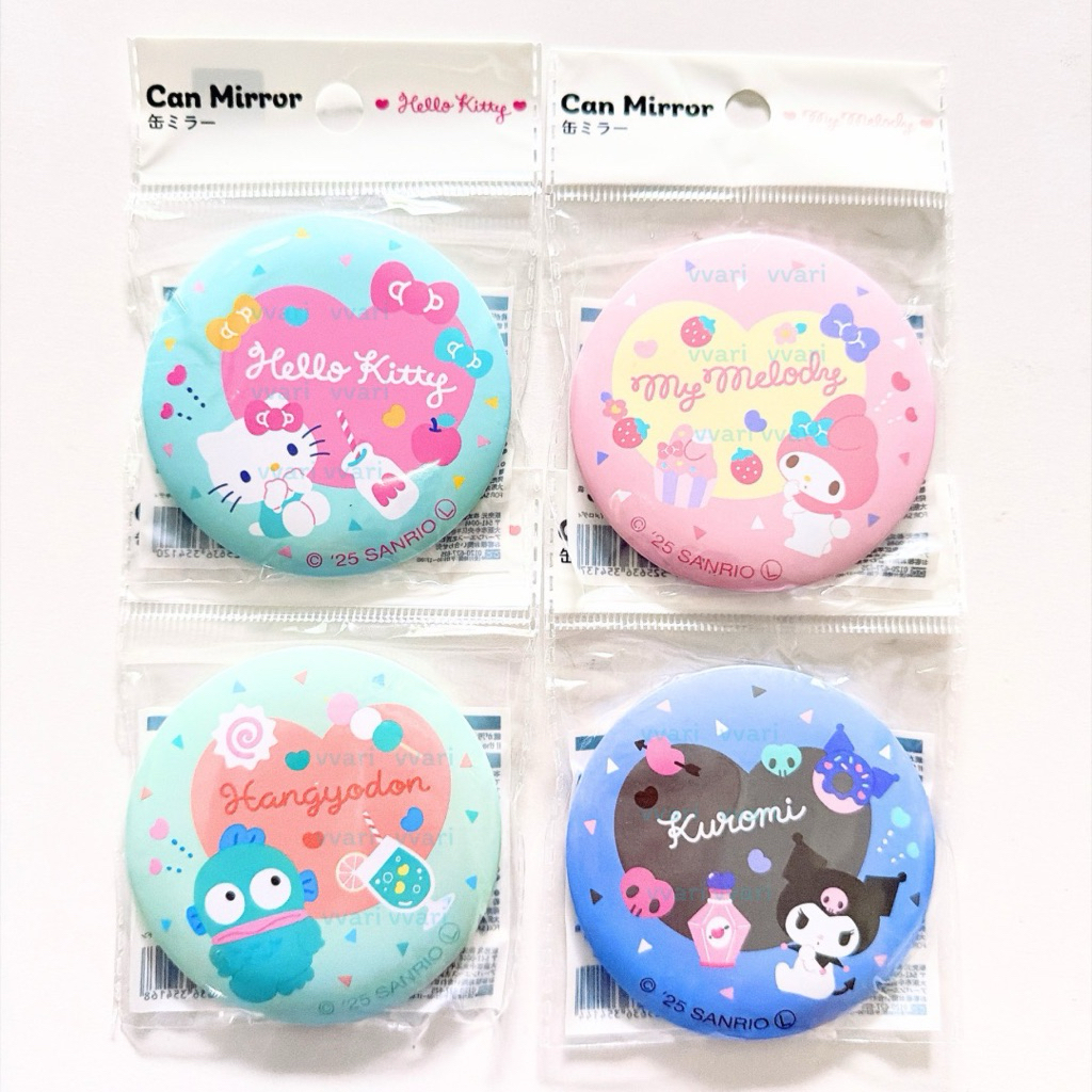 Daiso Japan mirror Sanrio Hello kitty กระจก พกพา คิตตี้ มายเมโลดี้ ไดโซะ ญี่ปุ่น