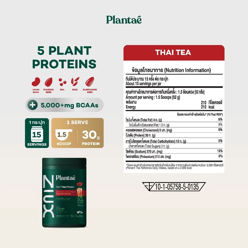 [ตะกร้าโปรเปิดตัววันที่ 24 ส.ค.] Plantae NEX Protein โปรตีนคุณภาพสูตรใหม่ เปิดตัวที่แรก ยกระดับโปรตีนพืชให้ดีกว่าเดิม thumbnail 9