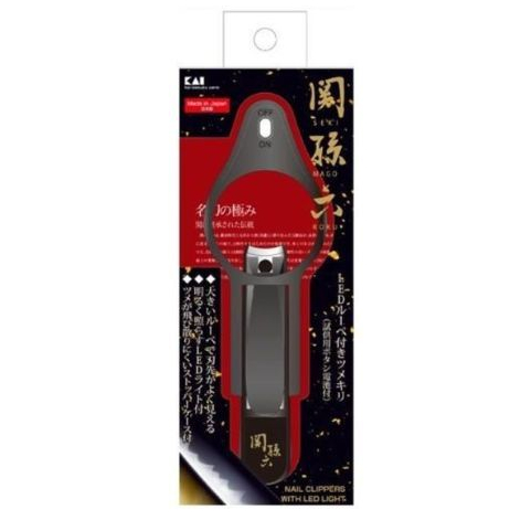 KAI Seki Magoroku Nail Clipper with LED Light  กรรไกรตัดเล็บพร้อมไฟ LED รุ่น Seki Magoroku (No.Je942