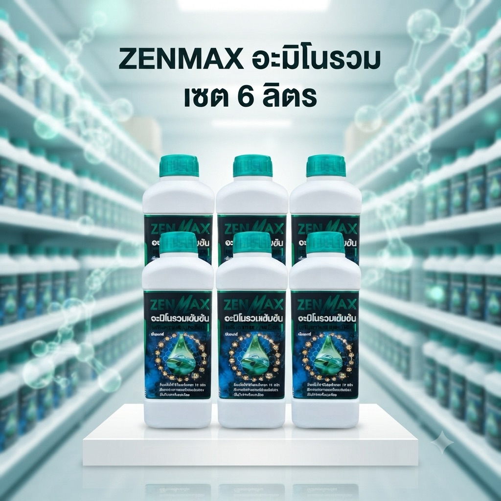 อะมิโนเข้มข้นสำหรับพืช ZENMAX ชนิดน้ำอะมิโนทางด่วน 6 ลิตร (Z6)