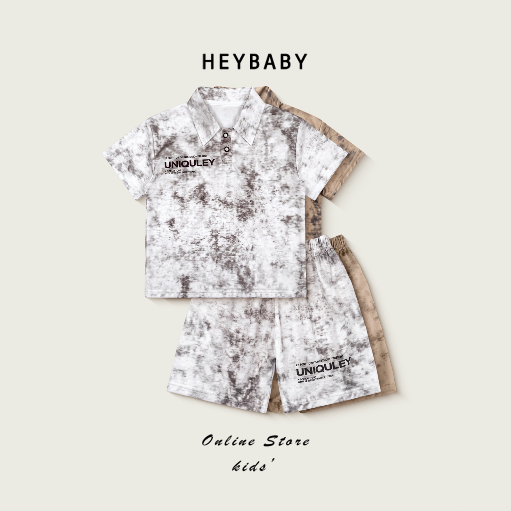 2-15 ปี ชุดเสื้อโปโลเด็ก เสื้อแขนสั้น และกางเกงขาสั้น สไตล์เกาหลี ใส่สบาย ลำลอง เท่ห์ เหมาะสำหรับฤดูร้อน