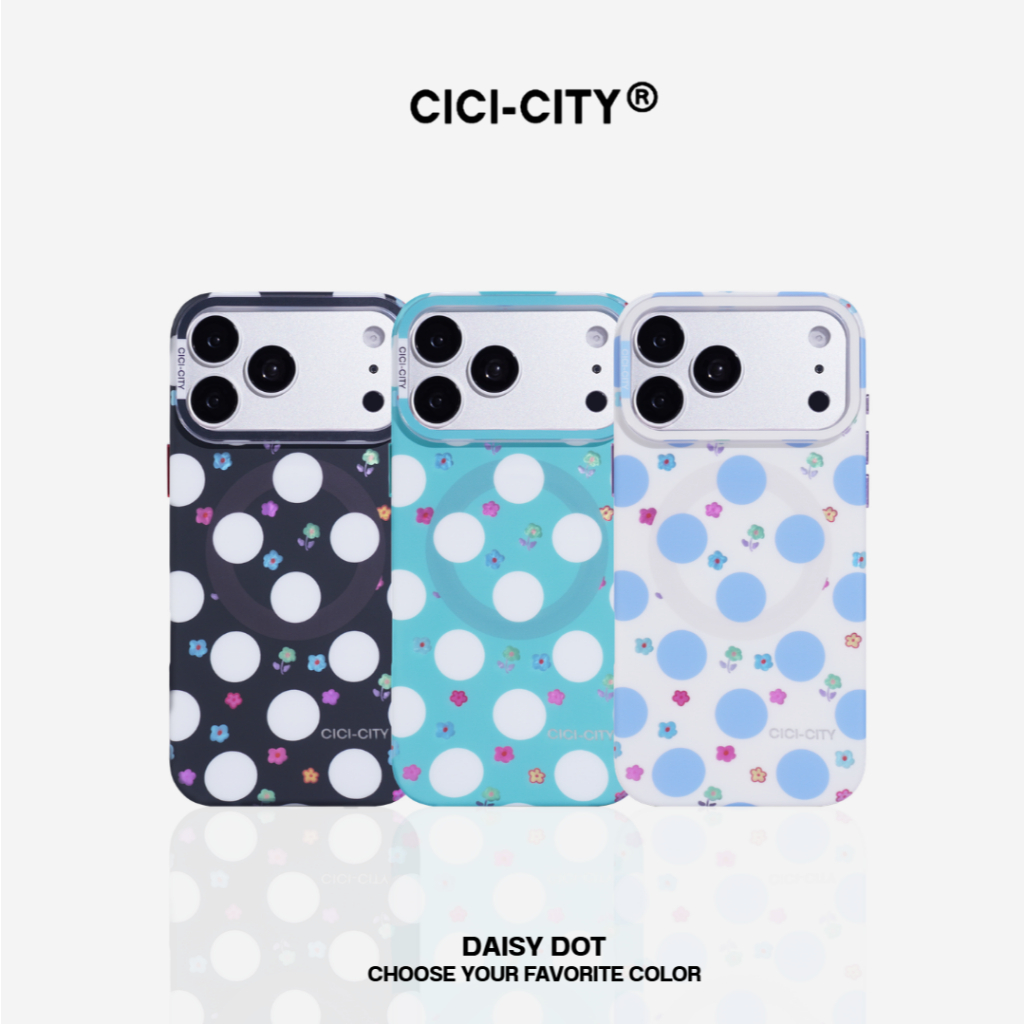 CiCi-City เคสไอโฟน ลาย3 polka dot For iPhone 18ProMax 18Pro 17ProMax 17Pro 17 16 15 ชาร์จไร้สาย