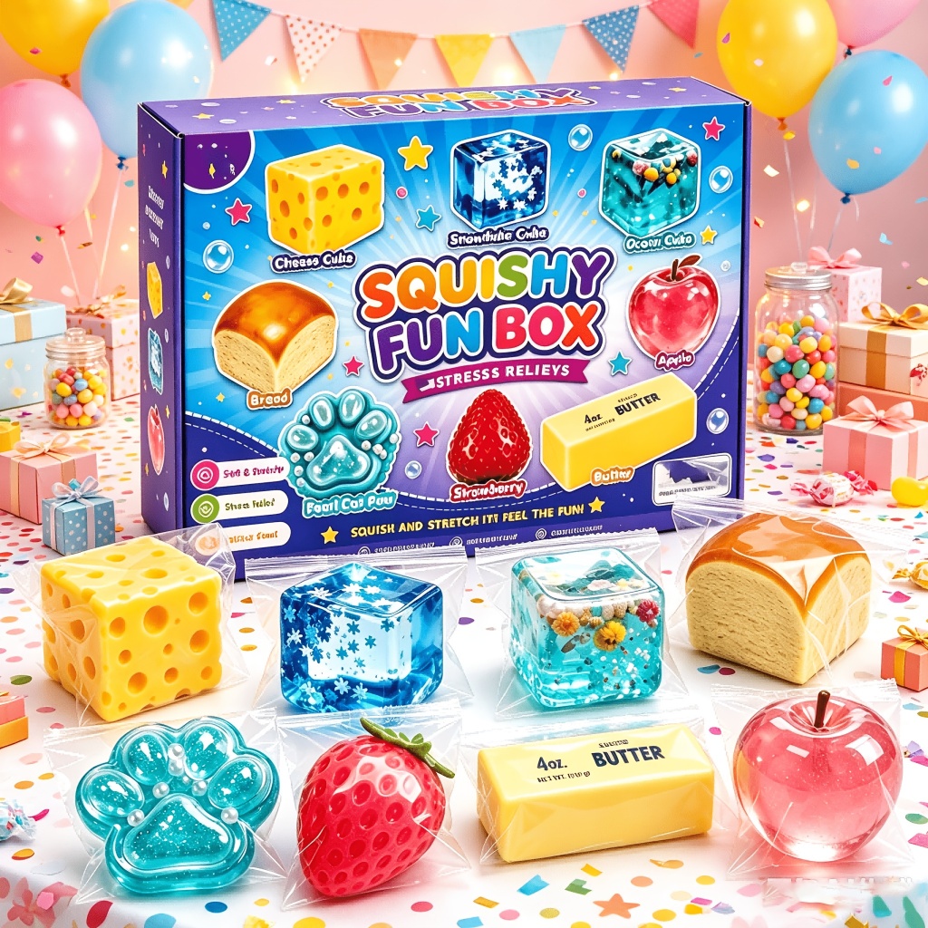 ชุดสกุชชี่น้ำตาล 8ชิ้น squishy นุ่มมากฟื้นตัวช้า ของเล่นบีบคลายเครียด ผ่อนคลายได้ดี