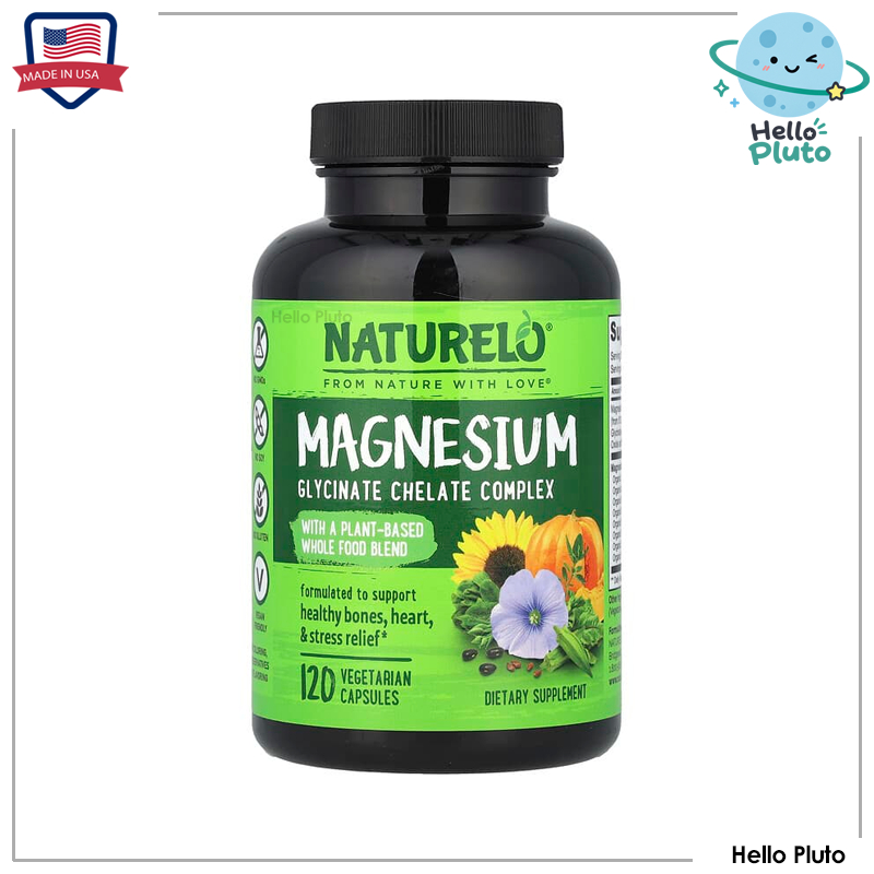 NATURELO, Magnesium Glycinate Chelate Complex, 120 Vegetarian Capsules