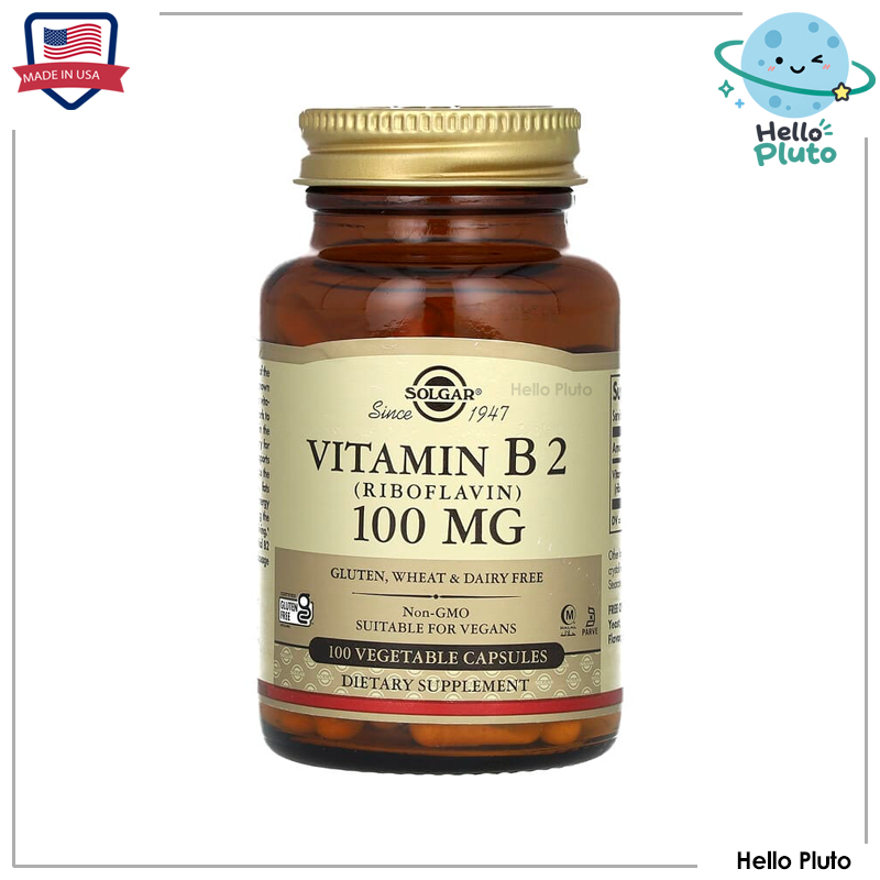 Solgar, Vitamin B2 (Riboflavin), 100 mg, 100 Vegetable Capsules