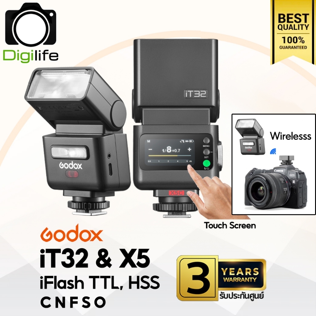 Godox Flash iT32 & X5 - TTL HSS - ออโต้, แมนนวล iFlash, Pocket Flash / Digilfe