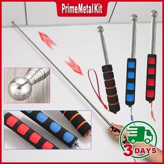 PrimeMetalKit ค้อนตรวจโฮลผนังยืดหดได้ หัวลูกปืนกลมแข็งไม้เคาะกระเบื้อง เพดาน ตรวจหาช่องโฮลบ้าน อุปกรณ์ตรวจบ้านปรับความยา