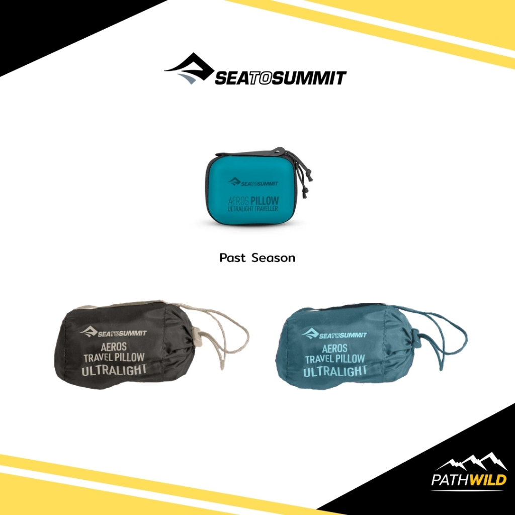 SEA TO SUMMIT AEROS ULTRALIGHT PILLOW TRAVELLER หมอนรองคอ แบบเป่าลม พับเก็บเล็ก น้ำหนักเบา พกพาสะดวก ทรงโค้งรองรับศีรษะ