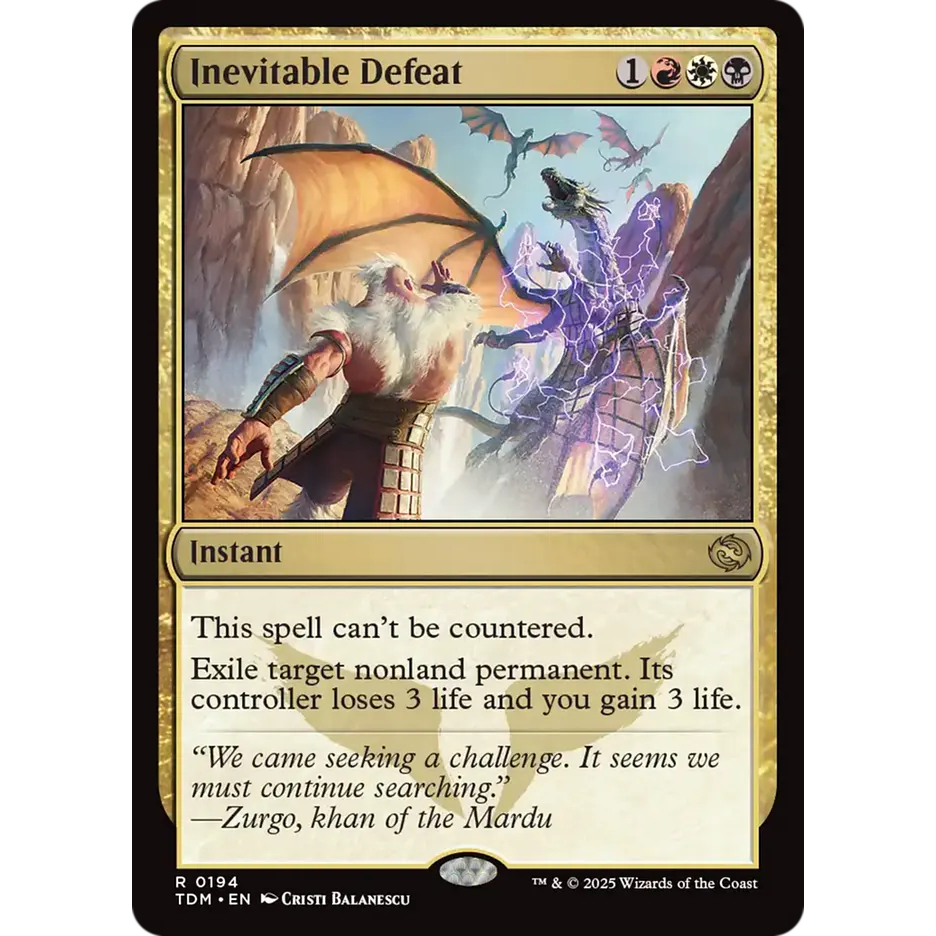 [Tarkir: Dragonstorm] - [TDM] - [Inevitable Defeat] - (R) - [2025]