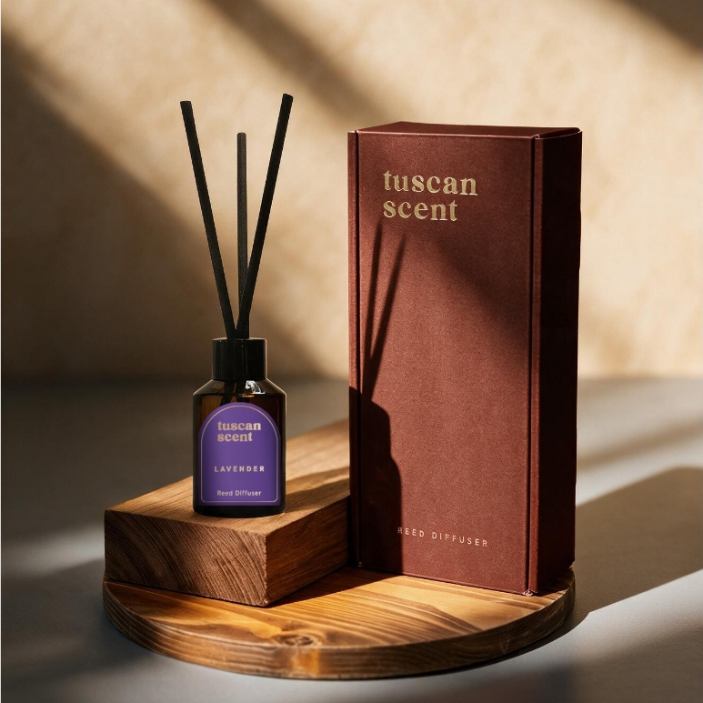 New Product 2026 - TUSCAN SCENT ORGANIC DIFFUSER LAVENDER 50 ml.