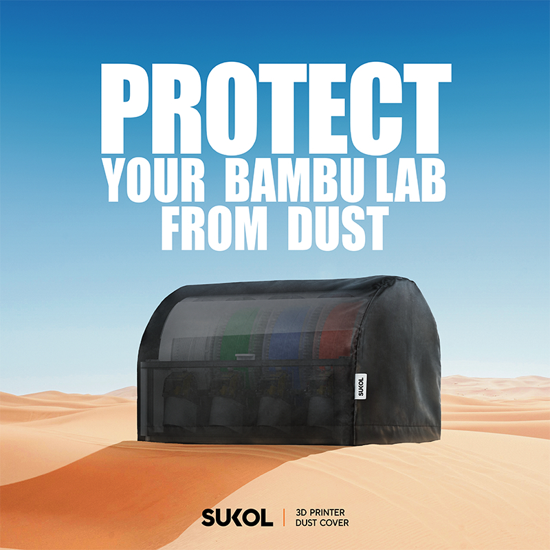 SUKOL ผ้าคลุมกันฝุ่น AMS 420D Nylon สำหรับ Bambu Lab AMS / AMS 2 Pro