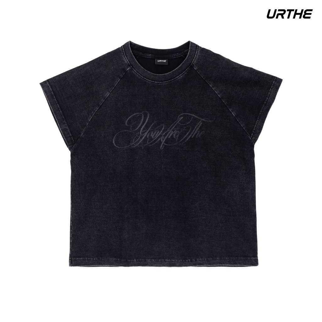 URTHE - เสื้อยืด ผ้าฟอก รุ่น YRT CAP SLEEVE T-SHIRT