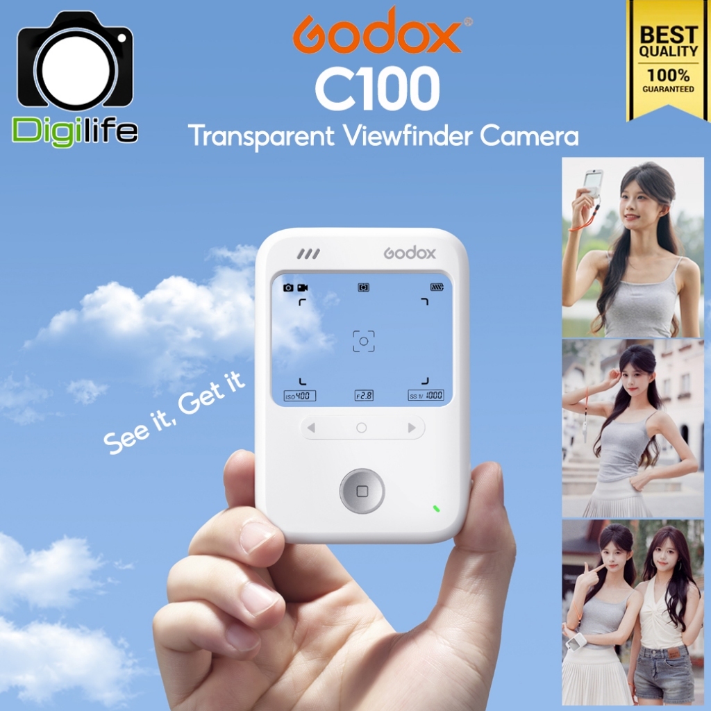 Godox Camera C100 Cyber-Retro Style Uses a Transparent Display Screen (Transparent Viewfinder) Instead -รับประกัน 3เดือน