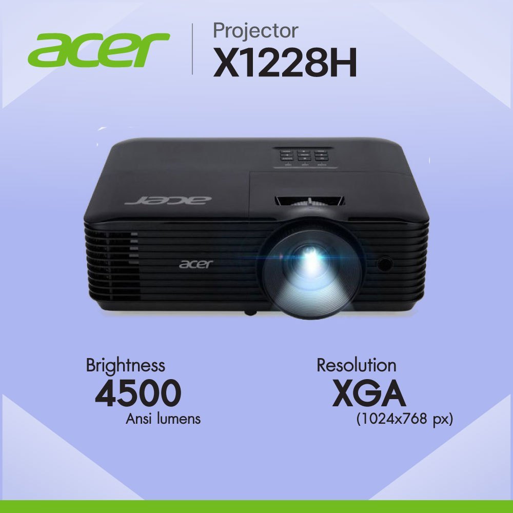 Acer Projector X1228H__(XGA / 4500 ANSI Lumens) รับประกันเครื่อง 3 ปีเต็ม On site Service