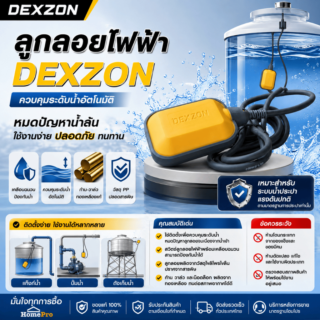DEXZON ลูกลอยไฟฟ้า DEXZON จัดส่งโดย HomePro