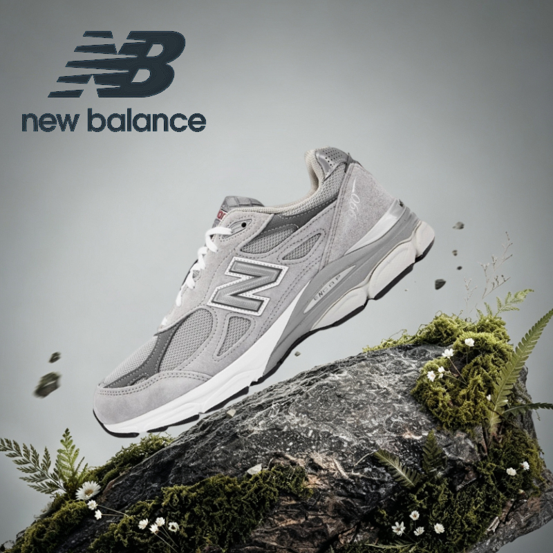 ★รับประกันของแท้★ New Balance NB 990 V3 Low Sneakers M990GY3