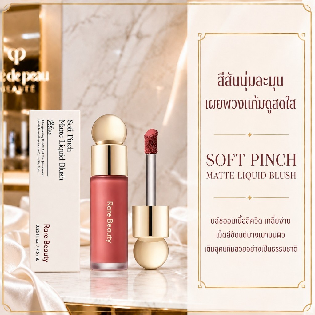 พร้อมส่ง🍉ของแท้ Rare Beauty Soft Pinch Liquid Blush 7.5ml บลัชออนน้ำ สีแน่น เกลี่ยง่าย ติดทน ธรรมชาติ สินค้าใหม่ 100%