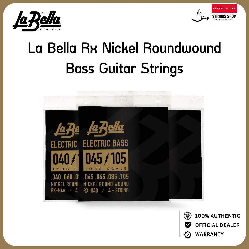 La Bella RX Nickel Round Wound Bass Strings สายเบส Nickel Round Wound