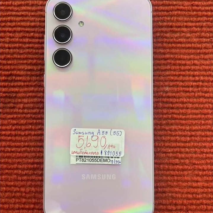 Samsung Galaxy A55 5G ram12GB สีม่วง เลนส์กล้องแตก ไม่มีสายชาร์จ #821055 สินค้ามือสอง