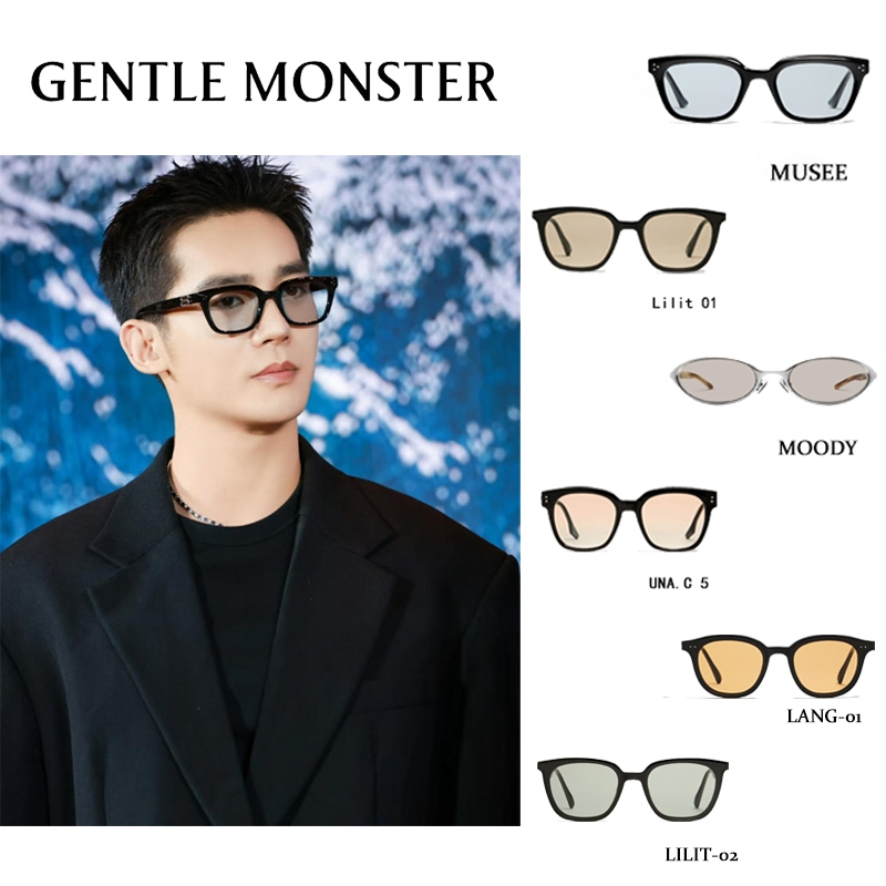 (จัดส่งจากกรุงเทพ)แว่นกันแดดGentle Monster  สไตล์เดียวกันสำหรับผู้ชายและผู้หญิง สีดำ