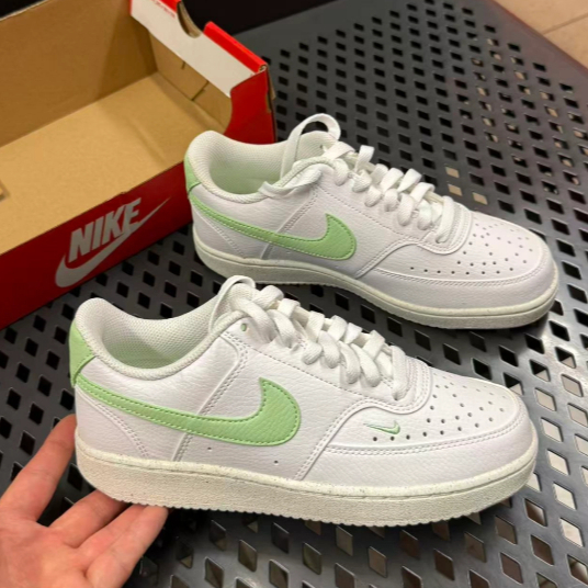 [แท้จริง 100%]Nike Court Vision Low NextNature Low cut Light Green