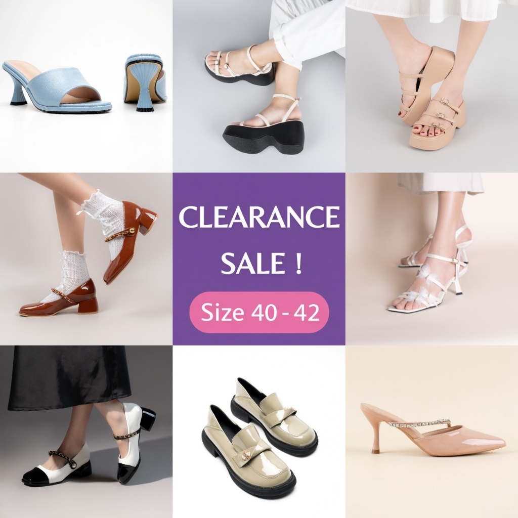[ Clearance Sale ] รองเท้าส้นสูง/ส้นแบน คละแบบ ไซส์ 40-42