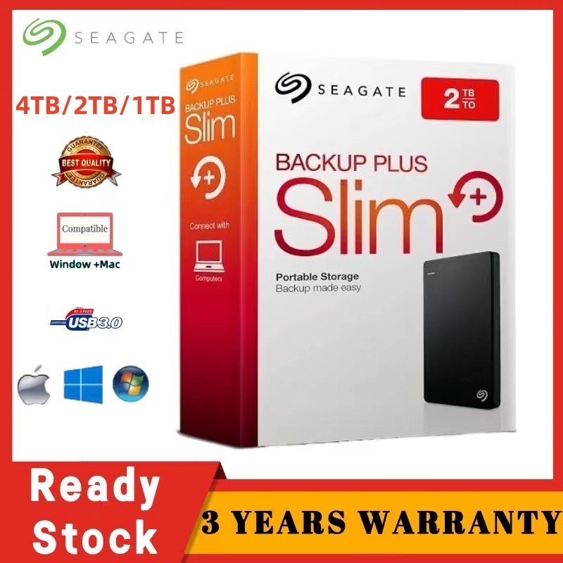 SEAGATE External HardDisk 1TB/2TB/4TB HDD ฮาร์ดดิสก์แบบพกพา Hard Drive ที่เก็บข้อมูลแบบพกพา HighSpee