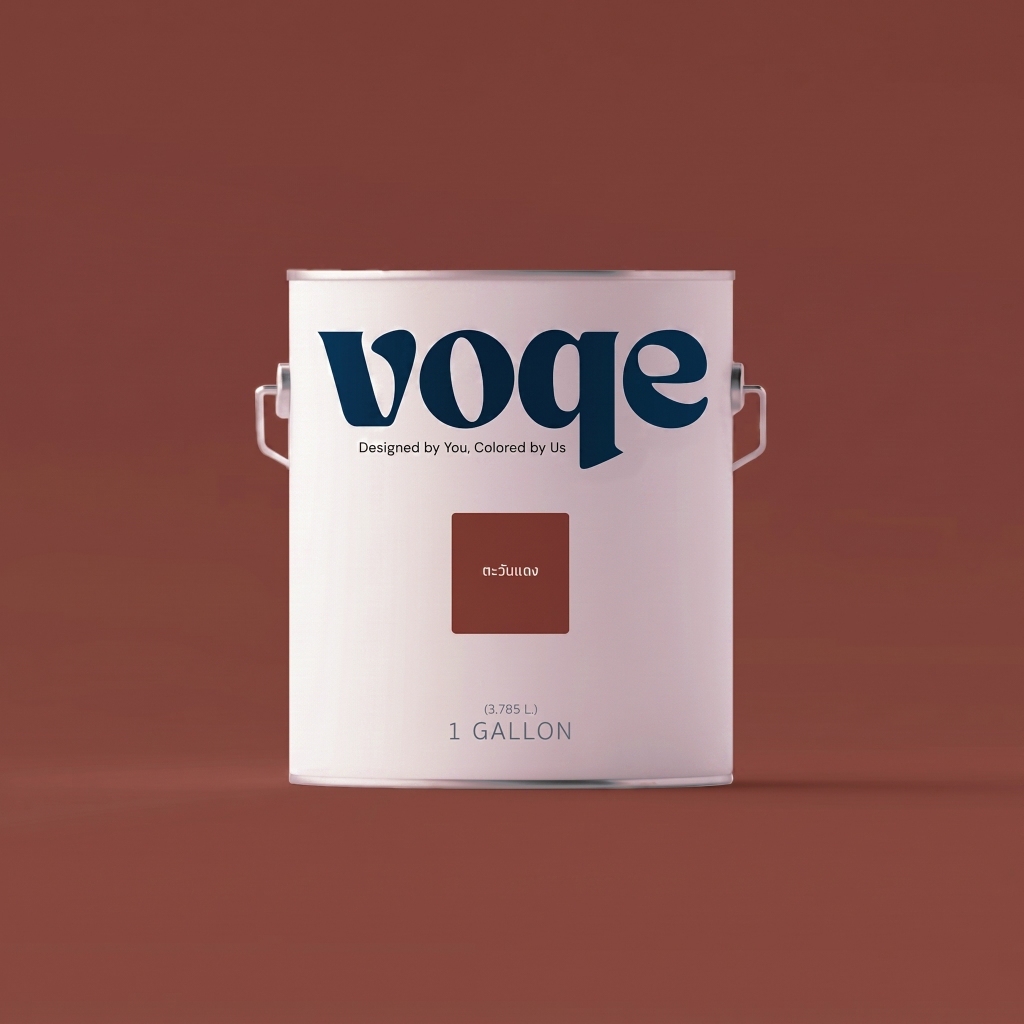 Voqe สีน้ำอะครีลิคแท้100% เฉดสี ตะวันแดง ทาบ้าน ทาอาคารเกรดพรีเมี่ยม เนื้อสีเยอะ