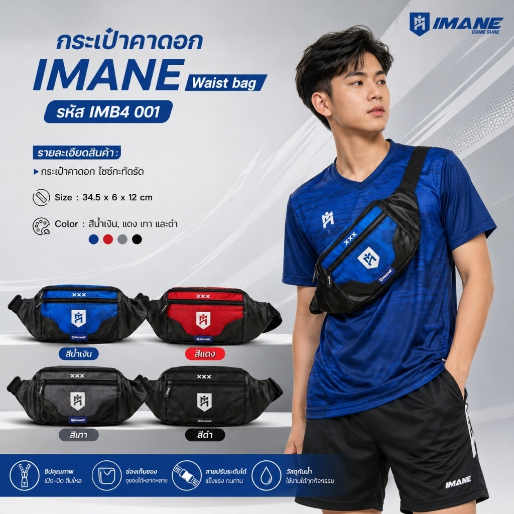 กระเป๋าคาดอก/คาดเอว IMANE Waist bag รหัส IMB4 001