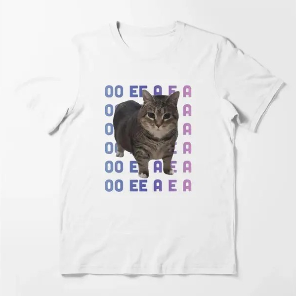 Oiia Cat เสื้อยืดลายแมวน่ารัก ใส่สบาย ใส่ได้ทั้งผู้ชายและผู้หญิง