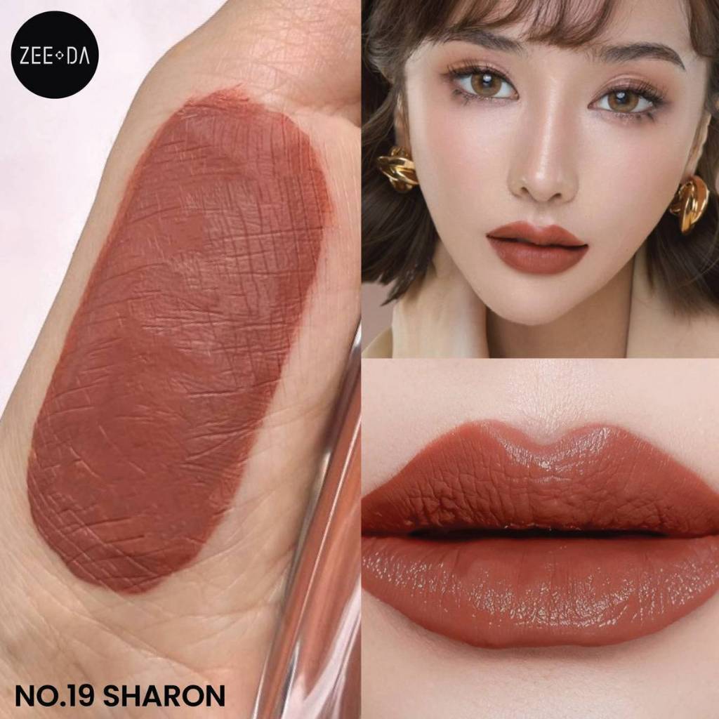 zeeda lip matte #19 น้ำตาลช็อกโกแลต