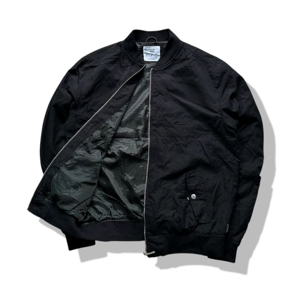Bershka Black Bomber Jacket(L) มือสอง รอบอก 45”