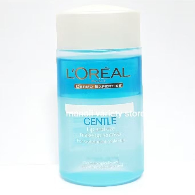 Lip Eye Makeup remover LOreal น้ำยาเช็ดเครื่องสำอางค์กันน้ำ เช็ดลิป รอบดวงตาสูตรอ่อนโยน 125 มล.