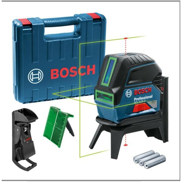 Bosch PRO GCL 2-15 G เลเซอร์กำหนดแนวเส้น กากบาท ระยะ 15 เมตร