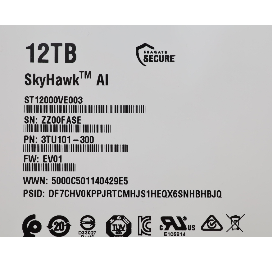 Seagate SkyHawk AI HDD 12TB ST12000VE003