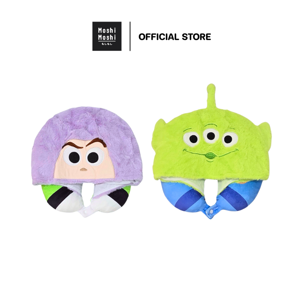 Moshi Moshi หมอนรองคอมีหมวก แบบพกพา ลาย Toy Story ลิขสิทธิ์แท้จาก Disney รุ่น 6100008619-8620
