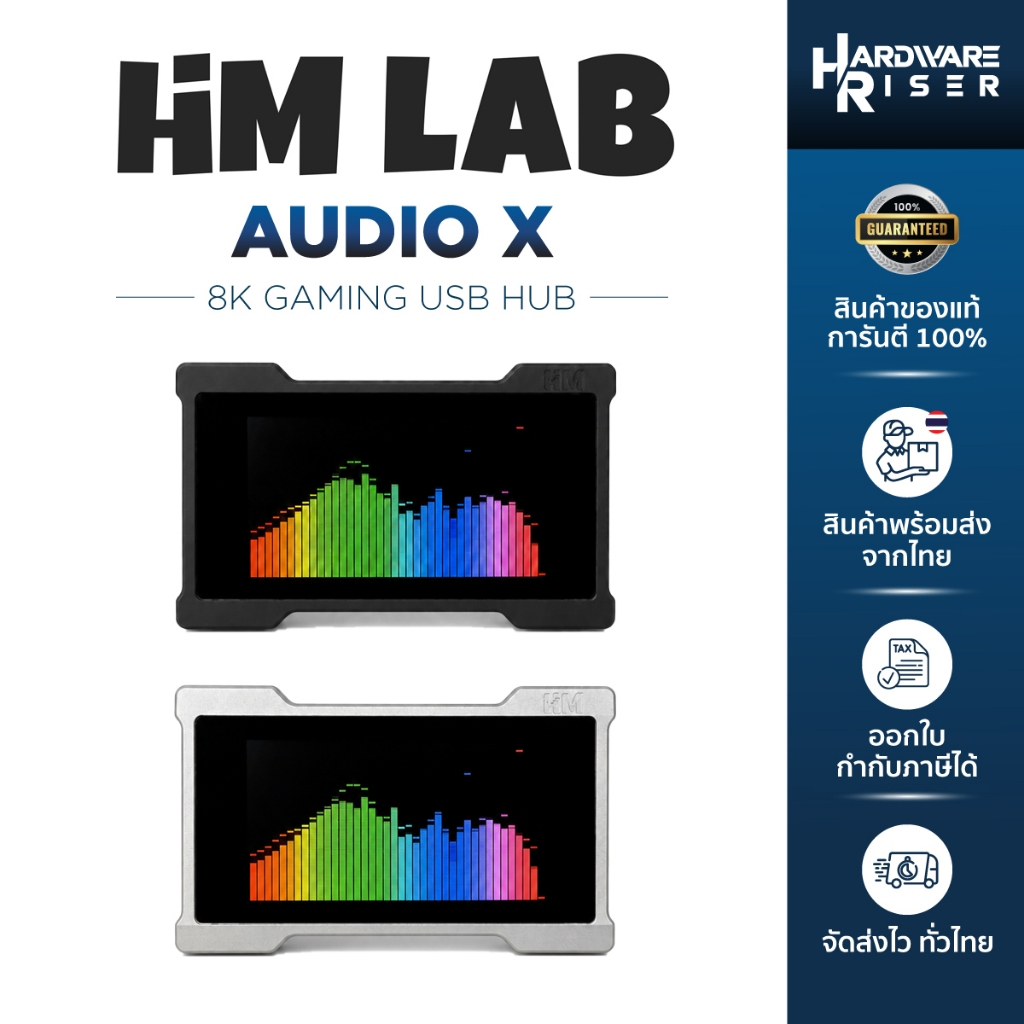 HM LAB รุ่น Audio X — 8K USB HUB GAMING DAC / รับประกันศูนย์ไทย 1 ปี
