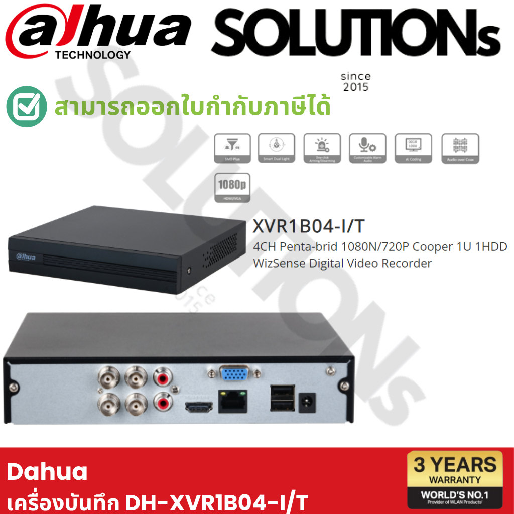 Dahua XVR AI Series Cooper Wizsense เครื่องบันทึก analog ระบบ AI มีฟังชั่นการแจ้งเตือนเมื่อเจอคนและยานพาหนะ